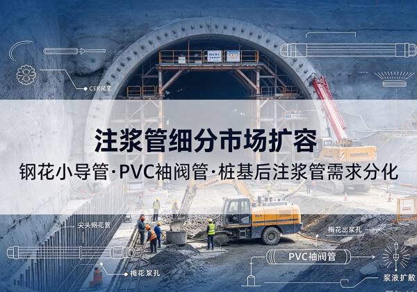 川汇注浆管细分市场扩容，隧道钢花小导管、PVC 袖阀管、桩基后注浆管需求分化
